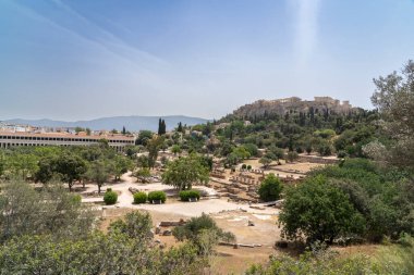 Yunanistan 'da Atina' daki Akropolis yakınlarındaki Roma Agorası