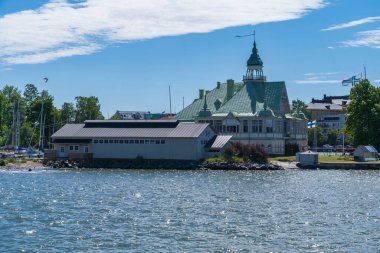 Finlandiya 'da Mavi Gök ile Helsinki' deki Rıhtım