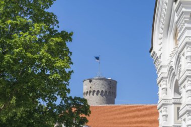 Toompea Şatosu, Estonya 'nın eski Tallinn kasabasında bir parlamento binası haline geldi.