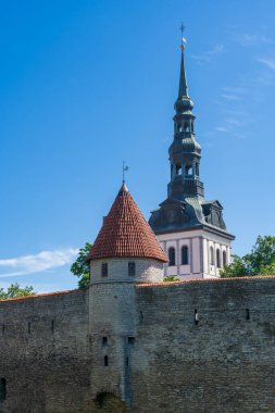 Avrupa 'daki Estonya' nın eski Tallinn kasabası.
