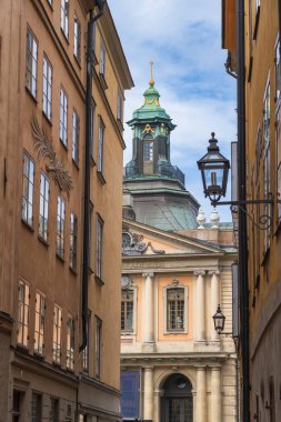İsveç 'te Stockholm' de Gamla Stan üzerine Nobel Ödülü Müzesi