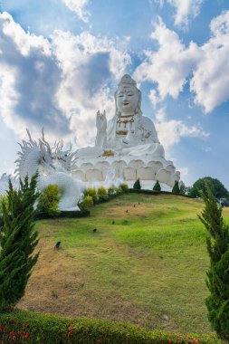 Wat Huay Pla Kang, ya da 9 katlı tapınak, 100 metre yüksekliğindeki dev beyaz Buda 'sı ile tanınan çarpıcı bir tapınaktır. Buda 'yı tapınağa ulaşmadan çok önce fark edeceksin. Ufuk çizgisine çok uzaktan bakacaksın.