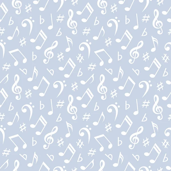 Seamless Pattern Musical Notes Vector Illustration — Stock Vector
