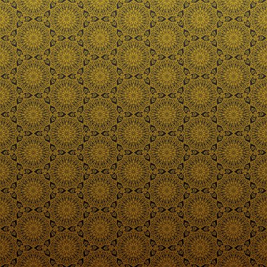 Dekoratif geleneksel çiçek süsüyle donatılmış. Vektör illüstrasyonu