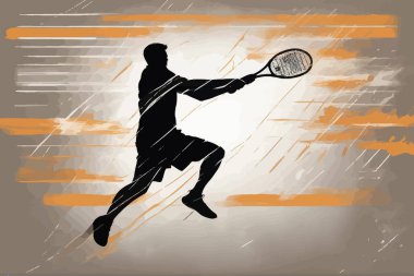 Çarpıcı Renkli Modern Tenis Oyuncusu Tasarımı - Erkekler veya Erkekler Turnuvası   