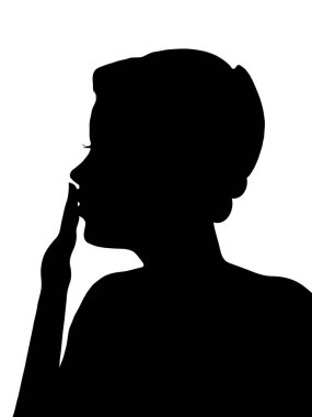 İzole edilmiş Kız Çocuk Hareketi Kapağı Ağzı