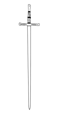 vektör görüntü izole 16. yy kılıç