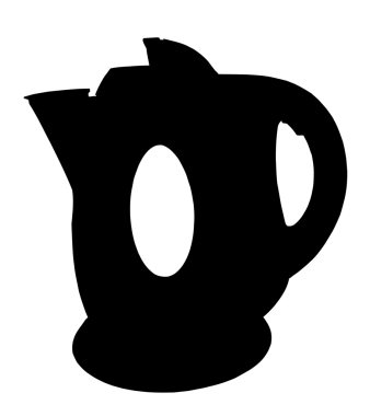 Modern elektrikli su ısıtıcısı siluet yalıtım