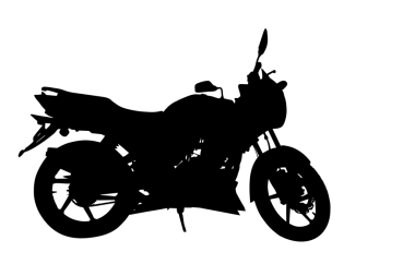 Yan profil resmi bir motosiklet silueti