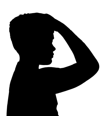 izole kontrast çocuk çocuk jest ve aktivite emin değilseniz düşünür