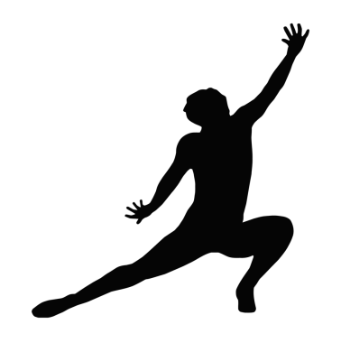 dans eden kadın diz çökmüş yayılan bacak poz siluet