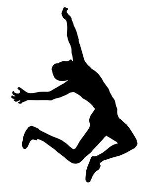 erkek uzun atlamacı izole görüntüsü