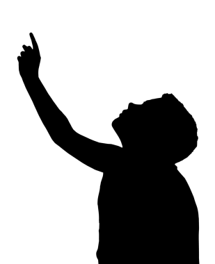 izole kontrast çocuk çocuk jest ve yukarı dönük faaliyet