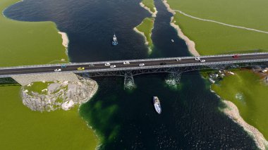 Bridge in the landscape. 3d render