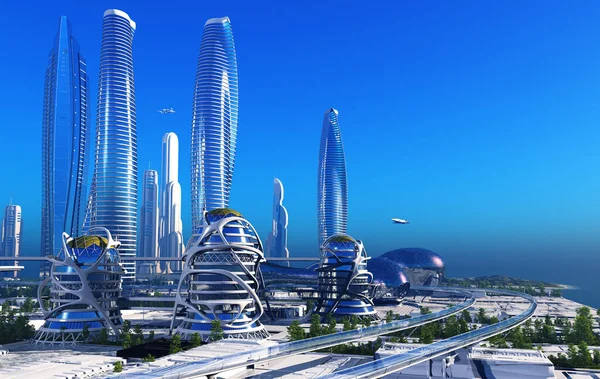 Future City Costa — Foto de Stock
