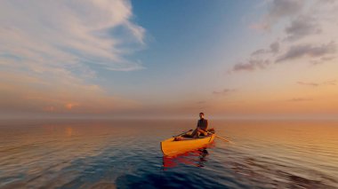 Denizde yelken açan klasik yelkenli.