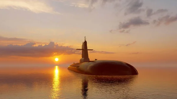 Het Militaire Schip Zee Renderen — Stockfoto