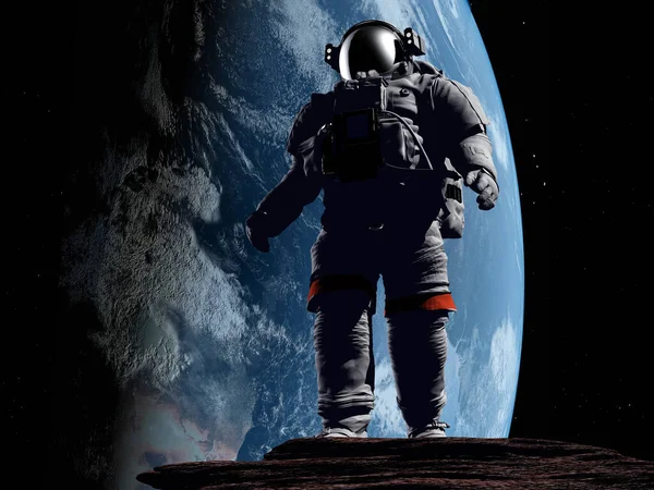 Αστροναύτης Είναι Στον Πλανήτη Elemen Αυτής Της Εικόνας Που Παρέχεται — Φωτογραφία Αρχείου