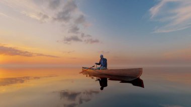 Denizde yelken açan klasik yelkenli.