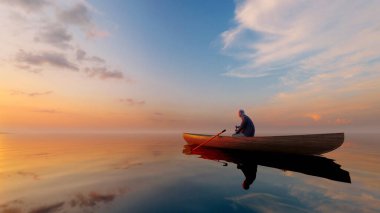 Denizde yelken açan klasik yelkenli.