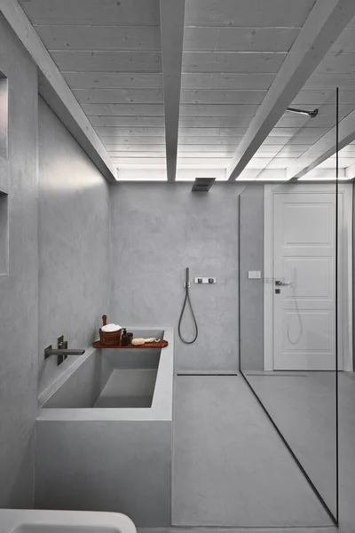 Innenausstattung Eines Modernen Badezimmers Stockbild