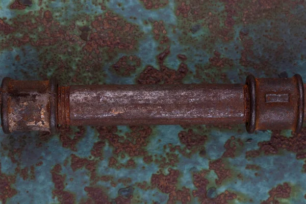 Старі Іржаві Труби Клапанів Іржавому Металевому Фоні Стіни — стокове фото