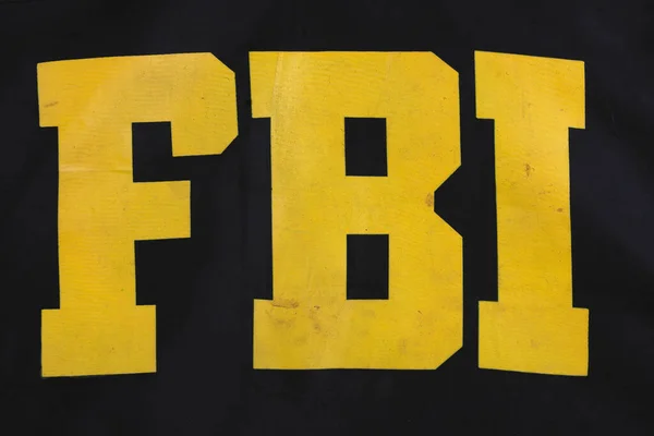 Fbi Razzia Jacke Schwarze Uniform Hintergrund — Stockfoto