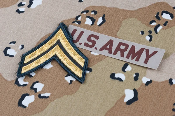 Army Desert Шаблон Бойового Одягу Уніформа Капральним Рангом — стокове фото