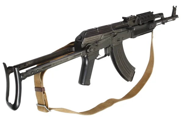 Kalashnikov Ak47 Πτυσσόμενο Κοντάκιο Απομονωμένο Λευκό — Φωτογραφία Αρχείου