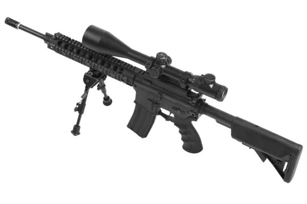 Assault Rifle Bipod Isolated White Background — Stock Photo, Image