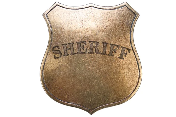 Значок Шерифа Сша Старого Заходу Білому Тлі — стокове фото