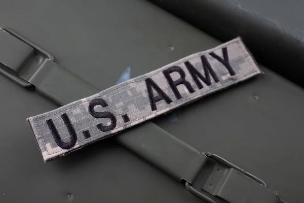 Американский Филиал Army Лента Зеленых Боеприпасов Фон — стоковое фото