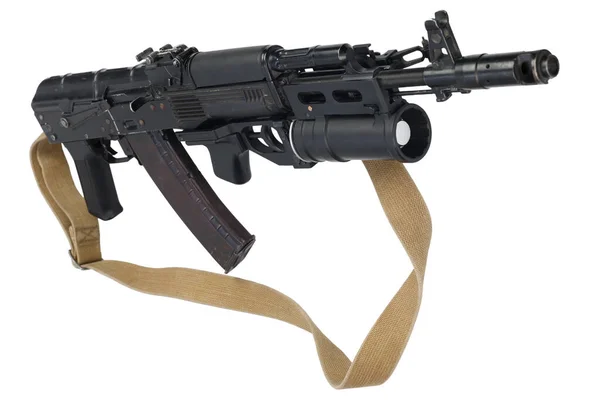 Modern Kalashnikov 45X39 74M Assault Rifle Underbarrel Grenade Launcher Isolated — Zdjęcie stockowe