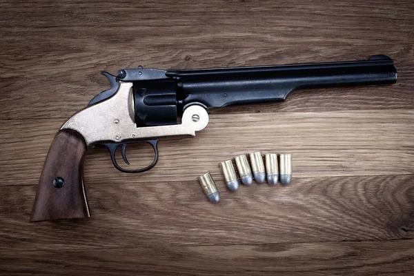 Wild West Era Smith Wesson Revólver Una Sola Acción Con — Foto de Stock