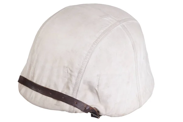 German Nazi Army Helmet White Camouflage Cover Type Winter Helmet — Stock Photo, Image