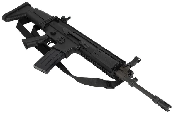 Army Scar Carbine Isolated White Background — Stock Photo, Image