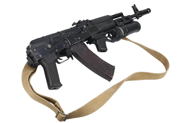Modern Kalashnikov 45X39 74M Assault Rifle Underbarrel Grenade Launcher Isolated — Photo