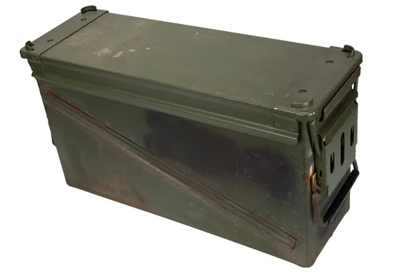 Ammo Can 40Mm Grenade Cartidges Isolated White Background — Stock Photo, Image