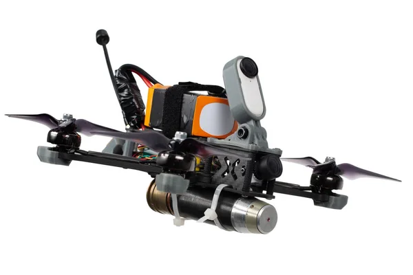 Fpv Drone Met Granaat Kernkop Goedkope Rondhangende Munitie Voor Moderne — Stockfoto