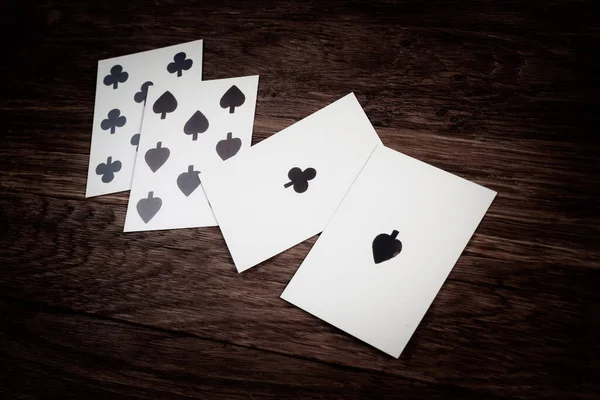 Рука Мерця Дві Пари Покерної Руки Складається Чорних Туз Чорних — стокове фото