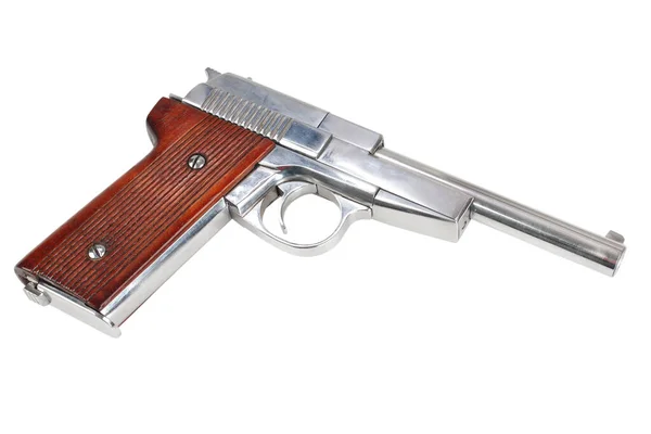 Vintage Retro Handgun Isolated White Background — Stock fotografie