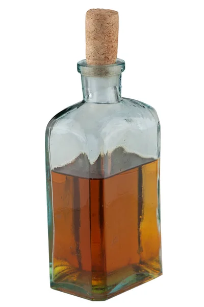 Old West Whiskey Flasche Isoliert Auf Weißem Hintergrund — Stockfoto