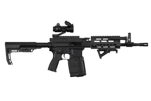 Carbine Belt Fed Upper Receiver Convert M16 Standard Magazine Rifle — Stock Photo, Image