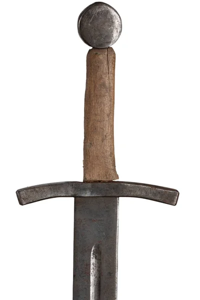 Espada Medieval Aislada Sobre Fondo Blanco — Foto de Stock