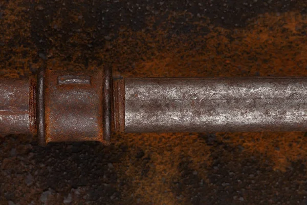 Rusty Valve Pipes Rusty Metal Wall Background — 스톡 사진