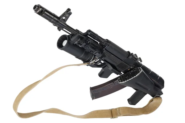 Modern Kalashnikov 45X39 74M Assault Rifle Underbarrel Grenade Launcher Isolated — Stock fotografie