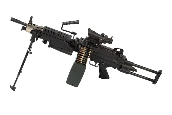 M249 Para Hafif Makineli Tüfek Görüldü Manga Otomatik Silah Amerikan — Stok fotoğraf