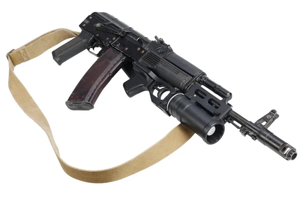 Modern Kalashnikov 45X39 74M Assault Rifle Underbarrel Grenade Launcher Isolated — Stock Photo, Image