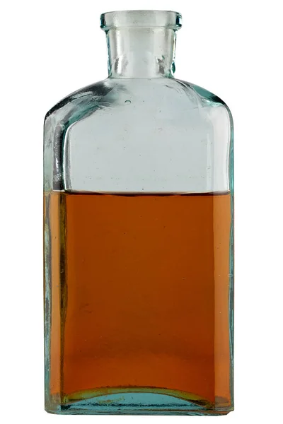 Old West Butelka Whiskey Izolowane Białym Tle — Zdjęcie stockowe