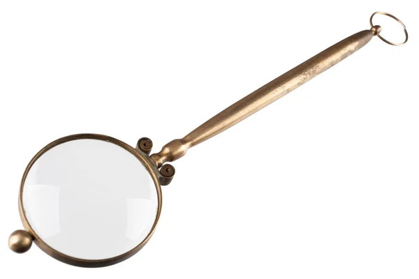 白を基調としたレトロヴィンテージ虫眼鏡 — ストック写真